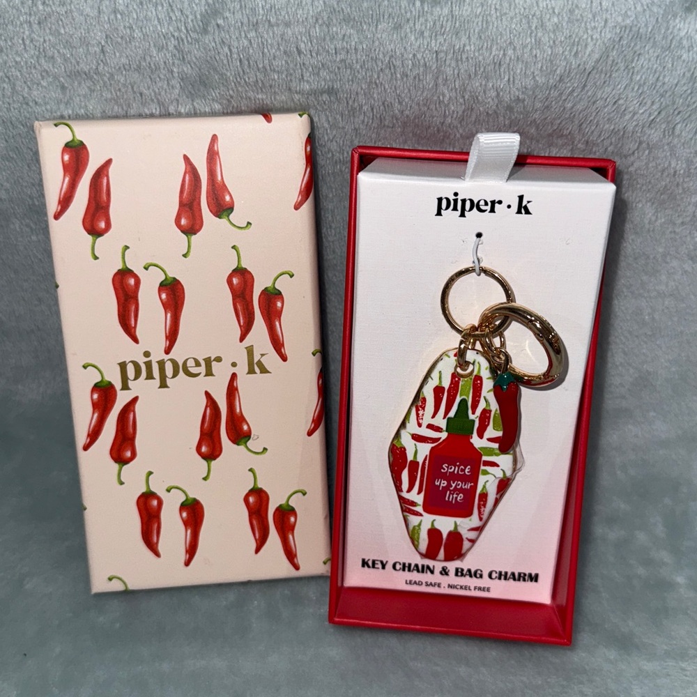 Piper K Red and Green Key Chain & Bag Charm - Picture 9 of 9